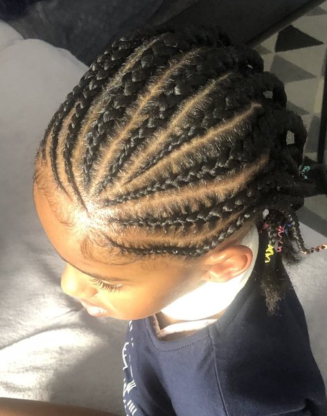 Tresses collées sur cheveux métissés