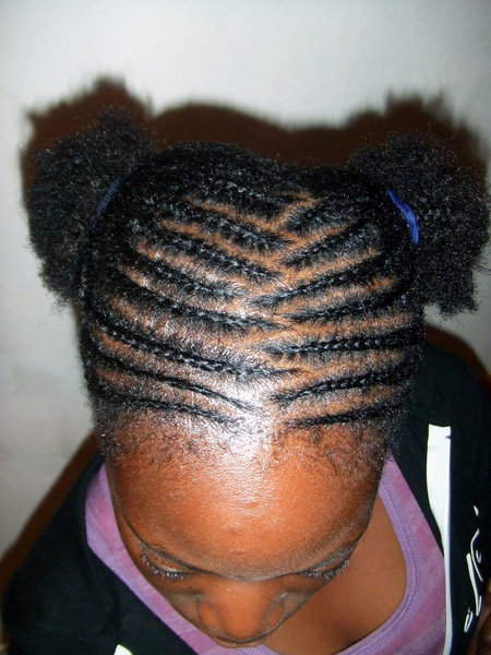 Tresses collées sur le devant
