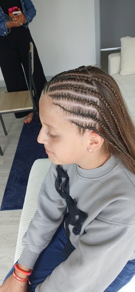 Tresses collés demi tete 