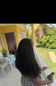 Tresses demi tete + tissage