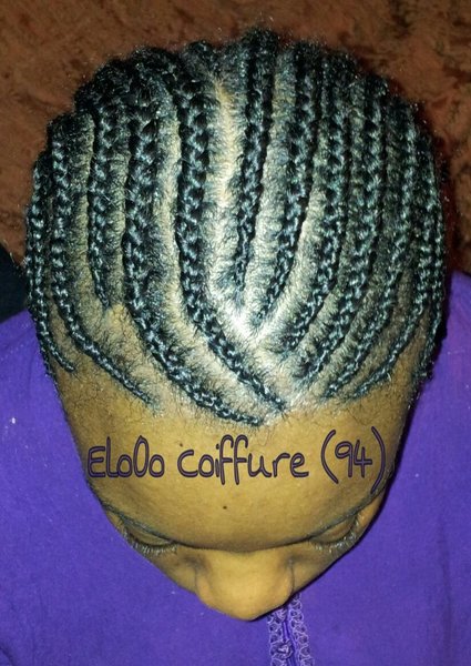 Tresses plaquees avec meches