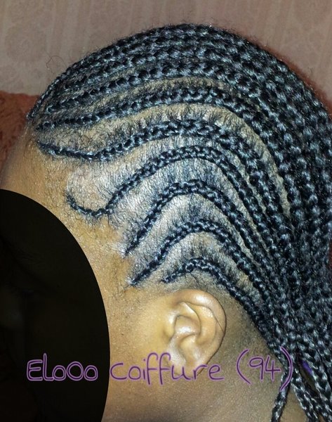 Tresses plaquees avec meches