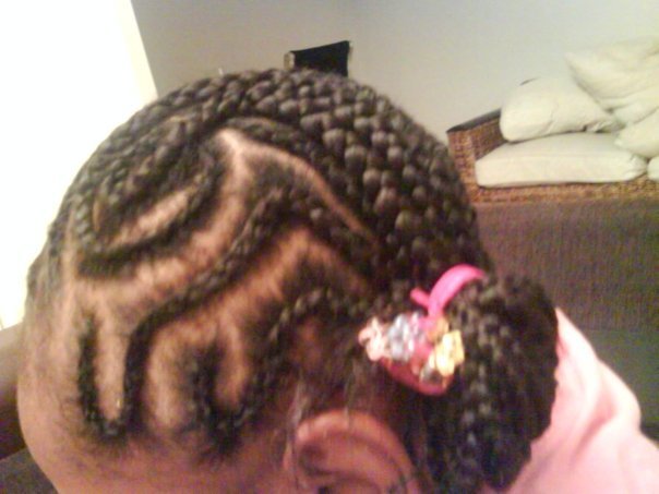 tresses plaquées enfant
