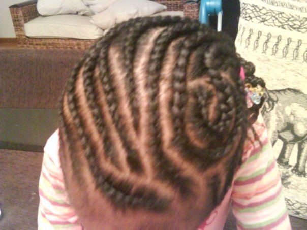 tresses plaquées enfant