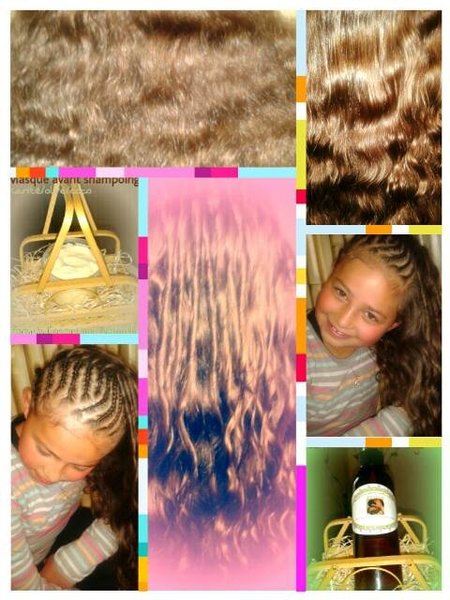 Tresses sur le coté sur cheveux type européen