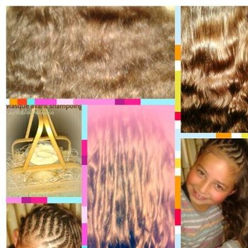 Tresses sur le coté sur cheveux type européen