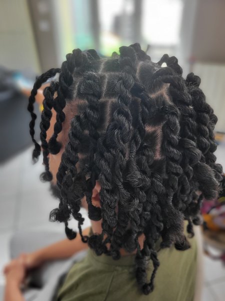 Twists cheveux bouclés 