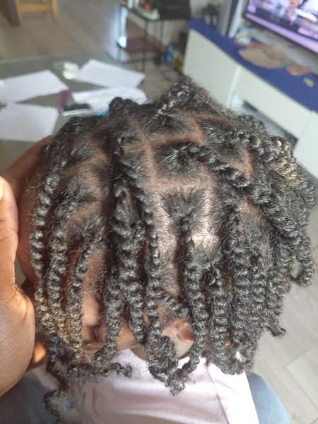 Vanilles sur cheveux crépus 
