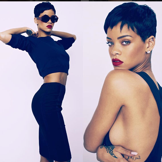 rihanna coupe courte perruque lace wig tissage coiffure afro cheveux frises