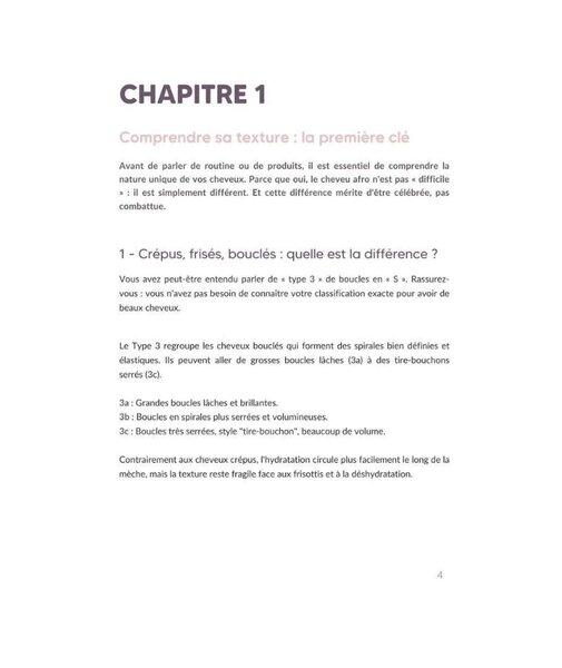 Guide Capillaire Cheveux bouclés - Livre Zenaba