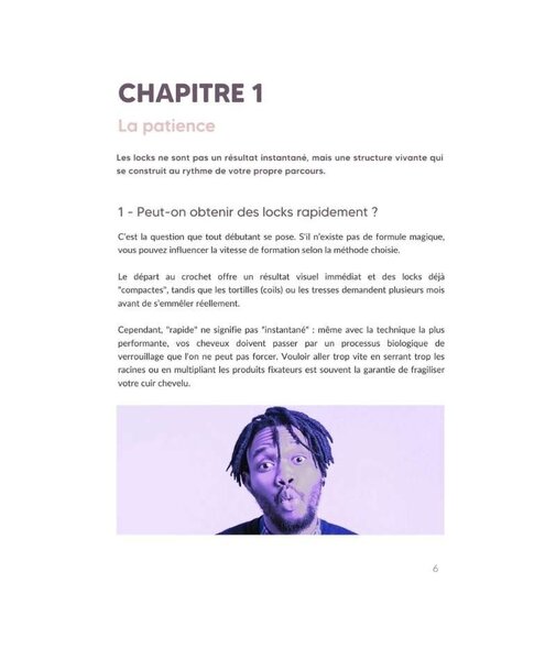 Guide Capillaire Cheveux locksés - Livre Zenaba