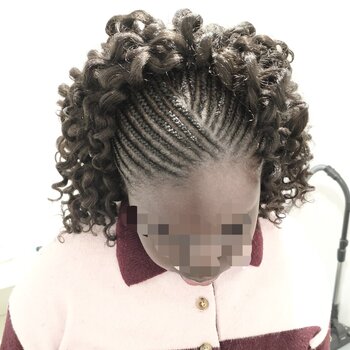 Crochet braids demi tête et nattes collées